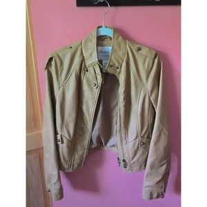 Brown leather jacket
